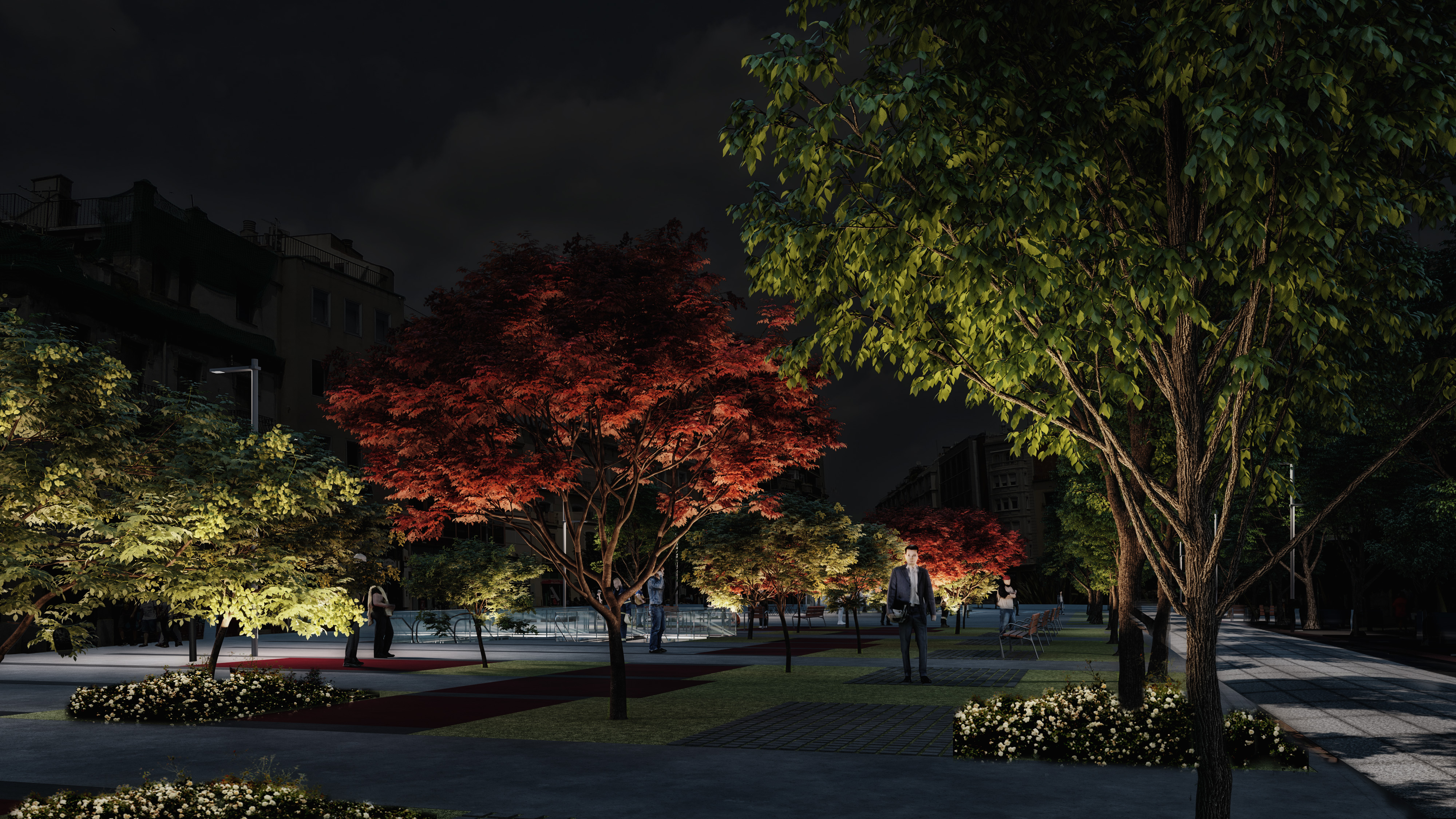 Render del disseny del nou passeig de la Plaça Major | Cedida